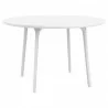 Compamia Maya 47 inch Outdoor Round Dining Table in White - Compamia Maya 47 inch Outdoor Round Dining Table in White