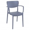 Lisa Round Dining Chair - Dark Grey
