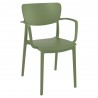 Lisa Round Dining Chair - Olive Green