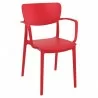 Lisa Round Dining Chair - Red Armcairs  - Lisa Round Dining Chair - Red Armcairs 
