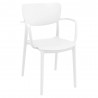 Lisa Round Dining Chair - White Armcairs 