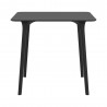 Compamia Maya 31 inch Outdoor Square Dining Table in Black - Front