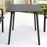 Compamia Maya 31 inch Outdoor Square Dining Table in Black - Lifestyle