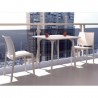 Compamia Maya 31 inch Outdoor Square Dining Table in White - Lifestyle