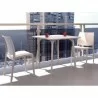 Compamia Maya 31 inch Outdoor Square Dining Table in White - Lifestyle - Compamia Maya 31 inch Outdoor Square Dining Table in White - Lifestyle