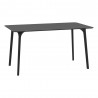 Compamia Maya 55 inch Outdoor Rectangle Dining Table in Black - Angled View