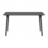 Compamia Maya 55 inch Outdoor Rectangle Dining Table in Black - Front