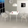 Compamia Maya 55 inch Outdoor Rectangle Dining Table in White - Lifestyle