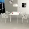 Compamia Maya 55 inch Outdoor Rectangle Dining Table in White - Lifestyle - Compamia Maya 55 inch Outdoor Rectangle Dining Table in White - Lifestyle