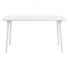 Compamia Maya 55 inch Outdoor Rectangle Dining Table in White - Front