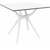 Air Square Table 31 inch - White - Angled - Air Square Table 31 inch - White - Angled