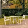 Compamia Artemis Dining Set with 2 Arm Chairs White - Lifestyle - Compamia Artemis Dining Set with 2 Arm Chairs White - Lifestyle