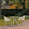 Compamia Air XL Dining Set with 2 Arm Chairs White - Lifestyle -  Compamia Air XL Dining Set with 2 Arm Chairs White - Lifestyle