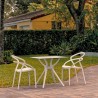 Compamia Pia Dining Set with 2 Chairs White