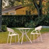 Compamia Sunset Dining Set with 2 Chairs White