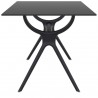 Air Rectangle Table 55 inch - Black - Side