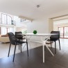 Air Rectangle Table 55 inch - White - Black