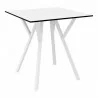Compamia Max Square Table 27.5 inch In White - Angled - Compamia Max Square Table 27.5 inch In White - Angled