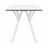 Compamia Max Square Table 27.5 inch In White - Side