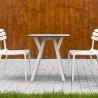 Compamia Max Square Table 27.5 inch In White - Lifestyle  - Compamia Max Square Table 27.5 inch In White - Lifestyle 