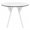 Compamia Max Square Table 35 inch In White - Side