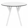 Compamia Max Square Table 35 inch In White - Side - Compamia Max Square Table 35 inch In White - Side