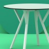 Compamia Max Square Table 35 inch In White - Lifestyle Close-up