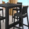 Compamia Vegas Maya 5 pc Bar Set with 39 inch to 55 inch Extendable in Black - Lifestyle