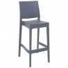 Compamia Vegas Maya Bar Height Chair in Dark Grey - Angled - Compamia Vegas Maya Bar Height Chair in Dark Grey - Angled