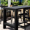 Compamia Vegas Cross 5 pc Bar Set with 39 inch to 55 inch Extendable in Black - Lifestyle 