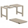 Compamia Vegas Cross Bar Height Table in Taupe - Extensions Parts