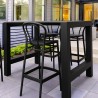 Compamia Vegas Victor 5 pc Bar Set with 39 inch to 55 inch Extendable in Black - Lifestyle