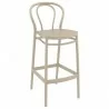 Compamia Vegas Victor Bar Height Chair in Taupe - Angled - Compamia Vegas Victor Bar Height Chair in Taupe - Angled