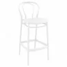 Compamia Vegas Victor Bar Height Chair in White - Angled - Compamia Vegas Victor Bar Height Chair in White - Angled