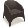 Aruba Resin Wickerlook Chair - Black - Angled - Aruba Resin Wickerlook Chair - Black - Angled