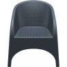 Aruba Resin Wickerlook Chair - Dark Gray - Front