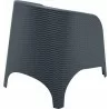 Aruba Resin Wickerlook Chair - Dark Gray - Back - Aruba Resin Wickerlook Chair - Dark Gray - Back