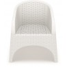 Aruba Resin Wickerlook Chair - White - Front