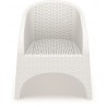 Aruba Resin Wickerlook Chair - White - Front