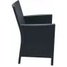 California Resin Wickerlook Chair Dark Gray - Side - California Resin Wickerlook Chair Dark Gray - Side