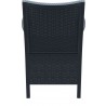 California Resin Wickerlook Chair Dark Gray - Back