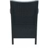California Resin Wickerlook Chair Dark Gray - Back - California Resin Wickerlook Chair Dark Gray - Back