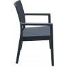 Ibiza Resin Wickerlook Dining Arm Chair - Dark Green - Side