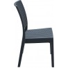 Florida Resin Wickerlook Dining Chair Dark Gray - Side