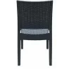 Florida Resin Wickerlook Dining Chair Dark Gray - Back - Florida Resin Wickerlook Dining Chair Dark Gray - Back