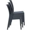 Florida Resin Wickerlook Dining Chair Dark Gray - Stack