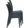 Florida Resin Wickerlook Dining Chair Dark Gray - Stack - Florida Resin Wickerlook Dining Chair Dark Gray - Stack