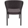 Daytona Resin Wickerlook Dining Chair Brown - Front - Daytona Resin Wickerlook Dining Chair Brown - Front