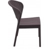 Daytona Resin Wickerlook Dining Chair Brown - Side