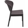 Daytona Resin Wickerlook Dining Chair Brown - Side - Daytona Resin Wickerlook Dining Chair Brown - Side